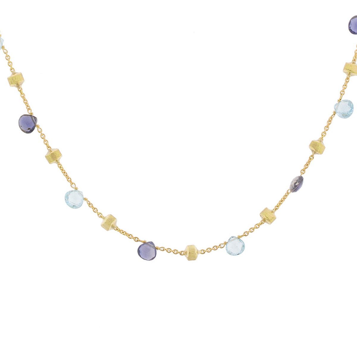 Marco Bicego Paradise 18K Yellow Gold & Mixed Stone 18" Single Strand Necklace-JSMNK0521