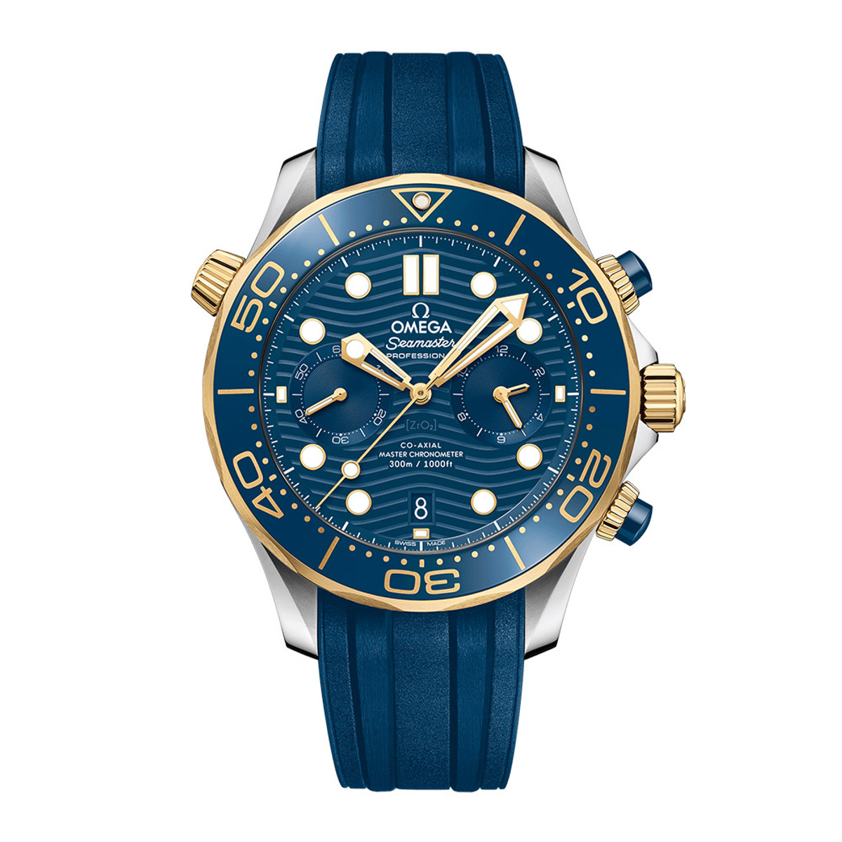 Omega Seamaster Diver 300M Chronograph 18K Yellow Gold & Steel 44mm 210.22.44.51.03.001-WOMG0892