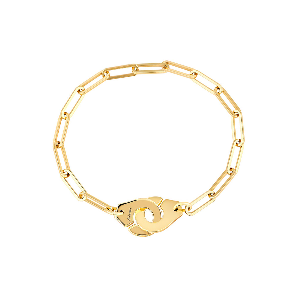 Dinh Van Menottes R12 18K Yellow Gold Chain Bracelet-J18BR0992