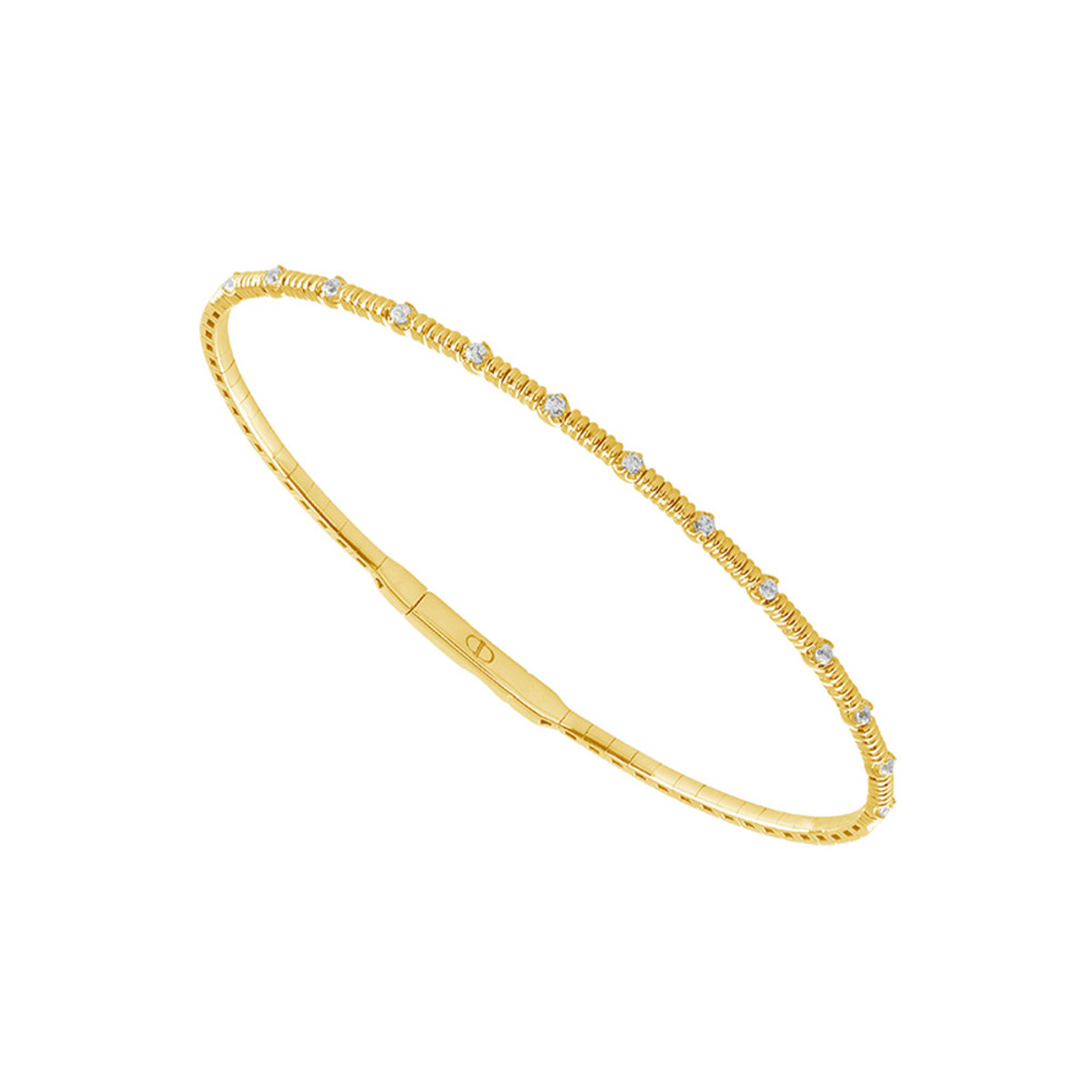 Hyde Park Collection 14K Yellow Gold Diamond Bangle-21970 Product Image