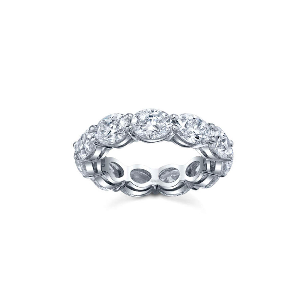 Hyde Park Collection Platinum Oval Diamond Eternity Band-22999