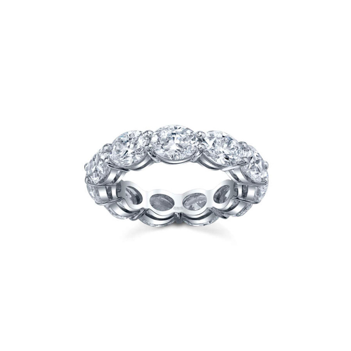 Hyde Park Collection Platinum Oval Diamond Eternity Band-22999 Product Image