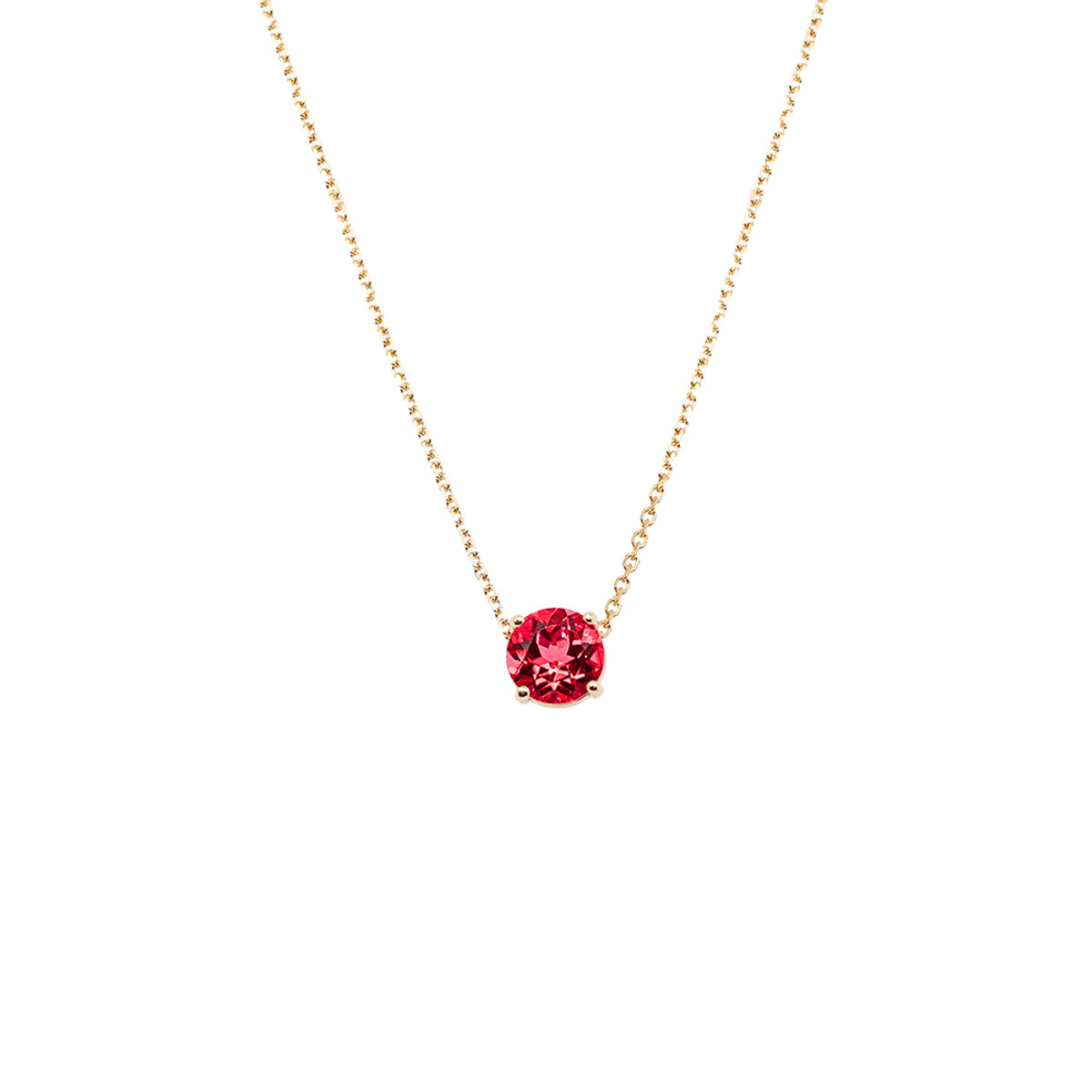 Hyde Park 14K Yellow Gold Solitaire Ruby Pendant-23473