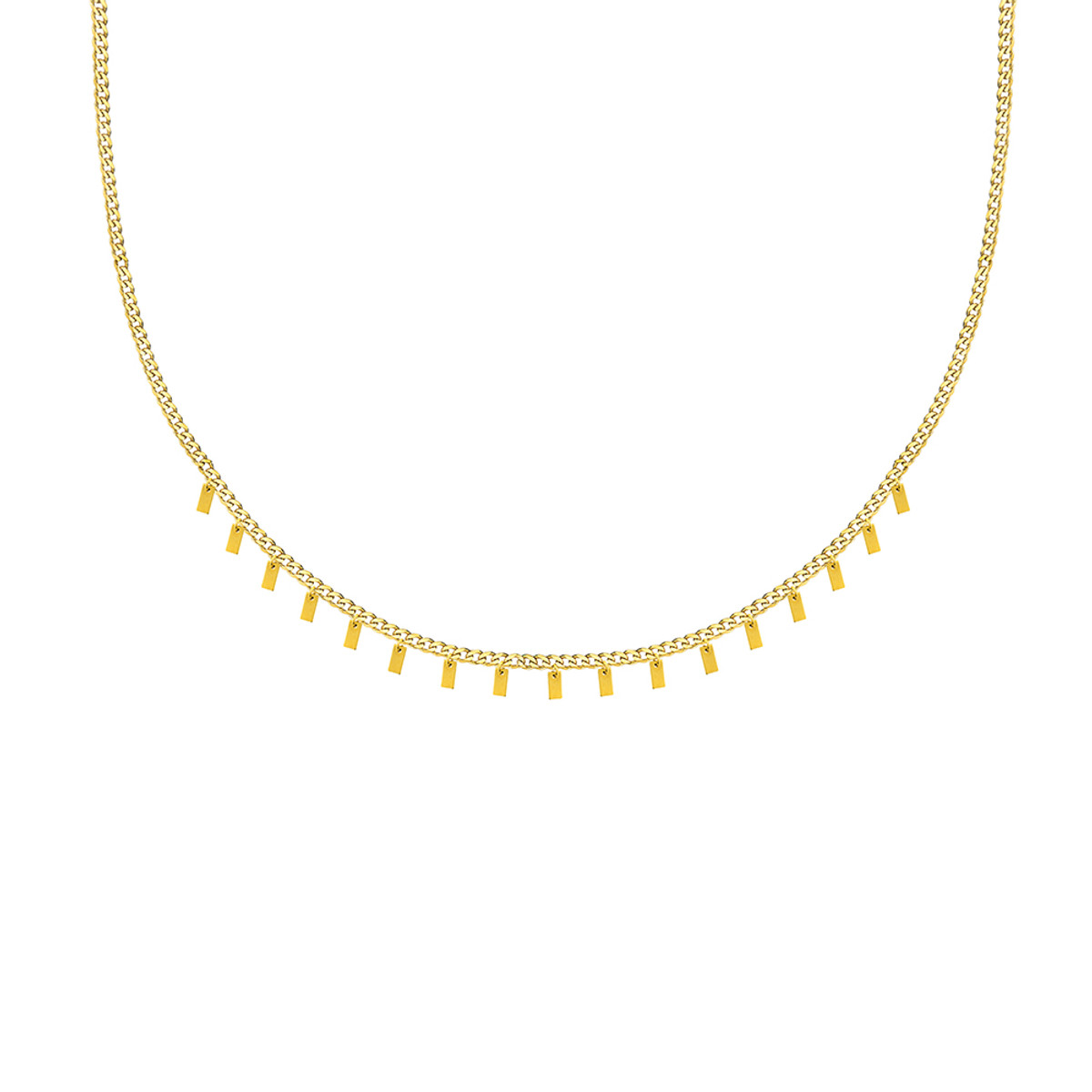 Hyde Park 14KT Yellow Gold 5 Tab Dangle Necklace-23773