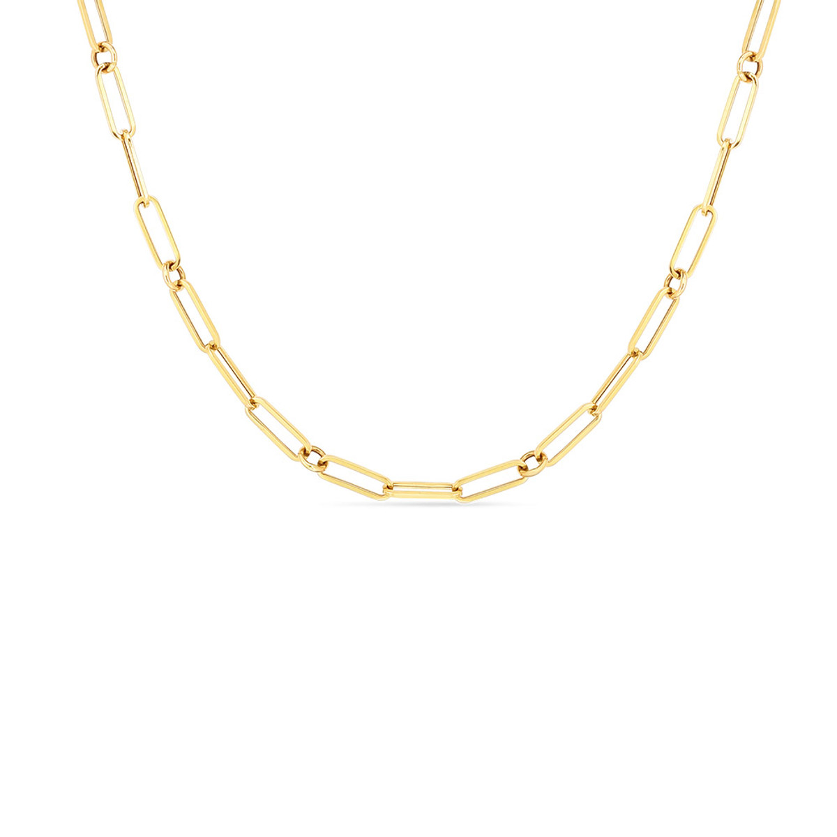 Roberto Coin 18K Yellow Gold Thin Paper Clip Link Necklace-25090 Product Image