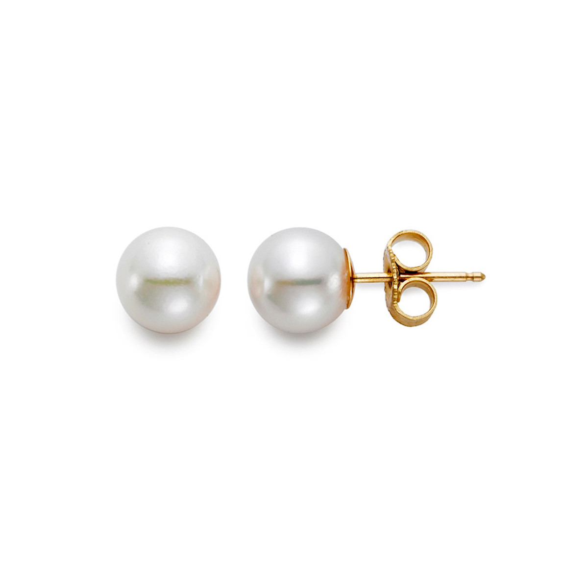 Hyde Park 18K Yellow Gold Pearl Studs-25761 Product Image