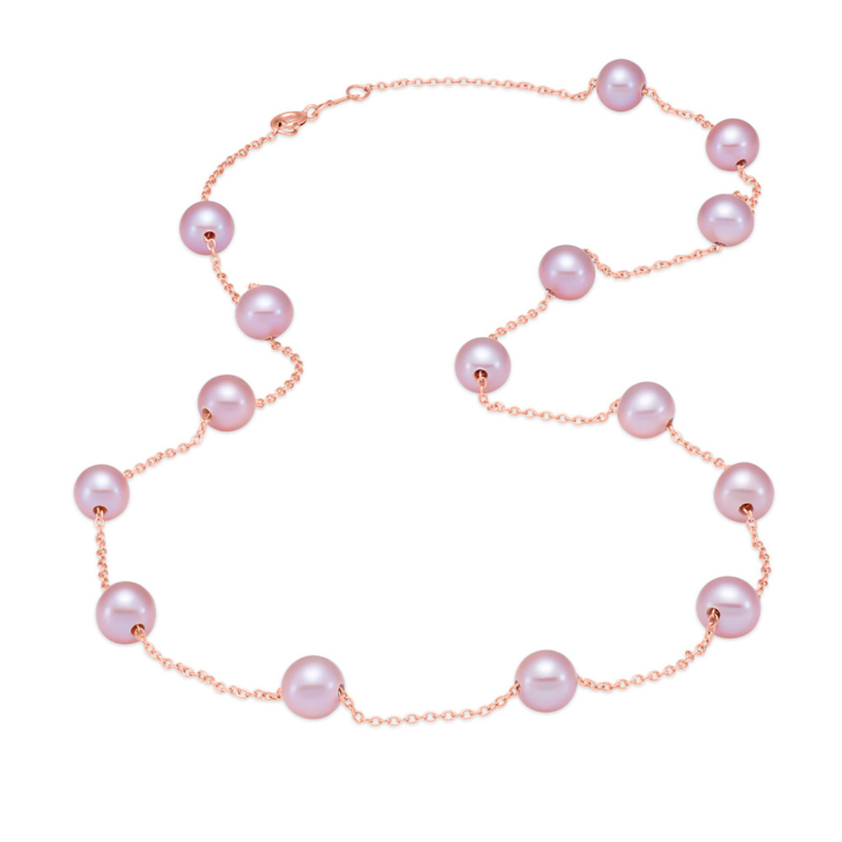 Hyde Park 14K Rose Gold Pearl Necklace. 5.5-6MM.-25828