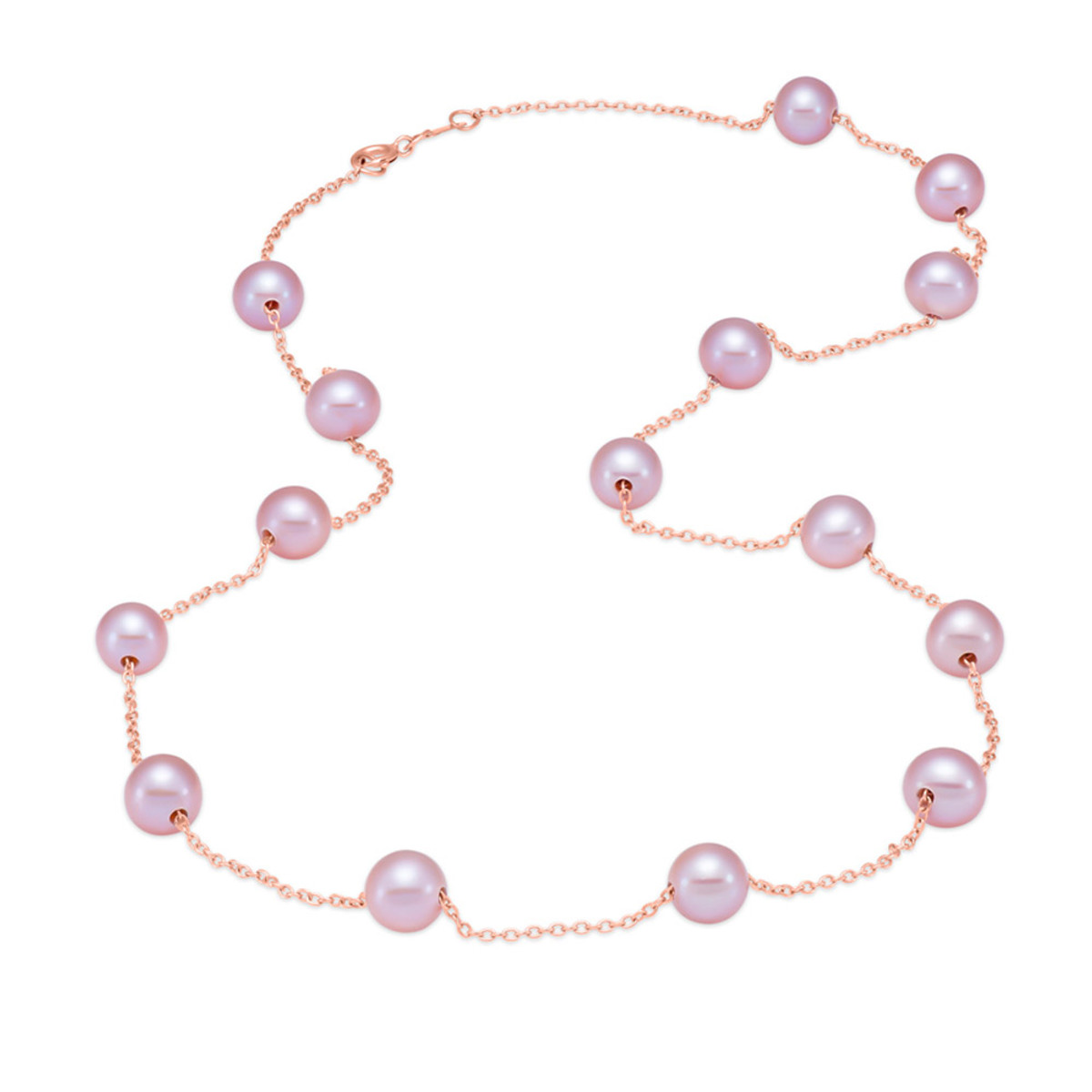 Hyde Park 14K Rose Gold Pearl Necklace. 5.5-6MM.-25828 Product Image