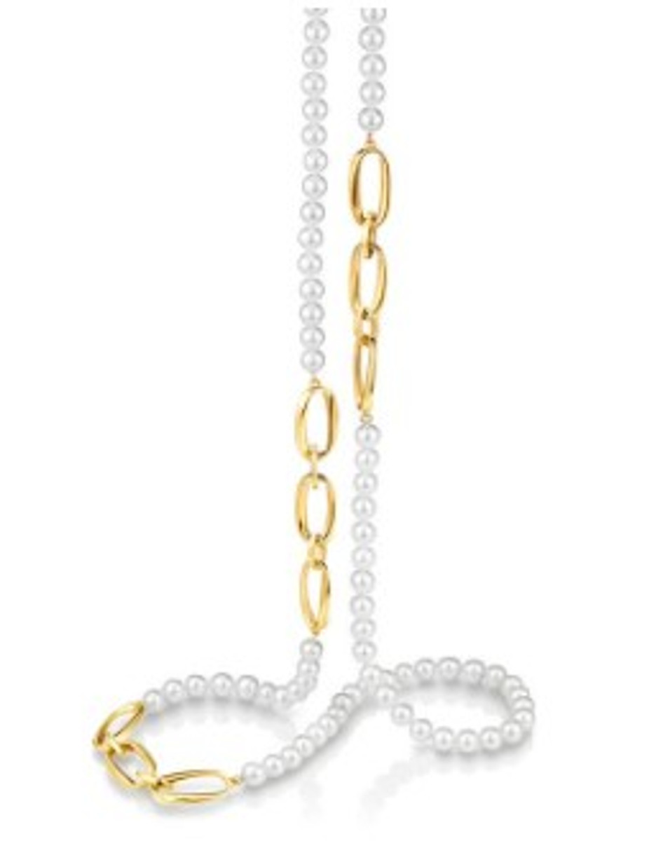 Hyde Park 14K Yellow Gold Pearl Chain Necklace. 45in,-25843