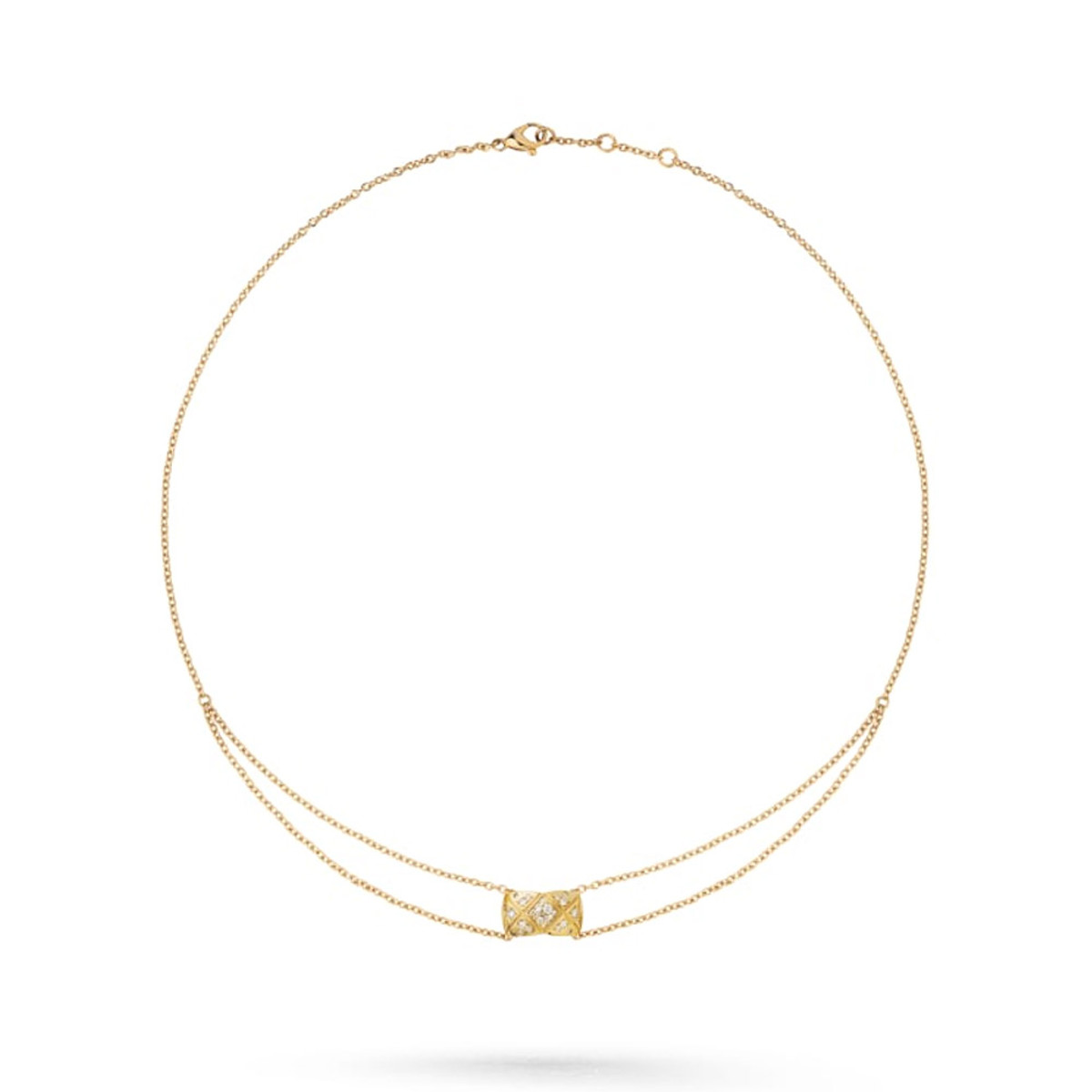 Chanel 18K Yellow Gold Coco Crush Diamond Necklace-25910
