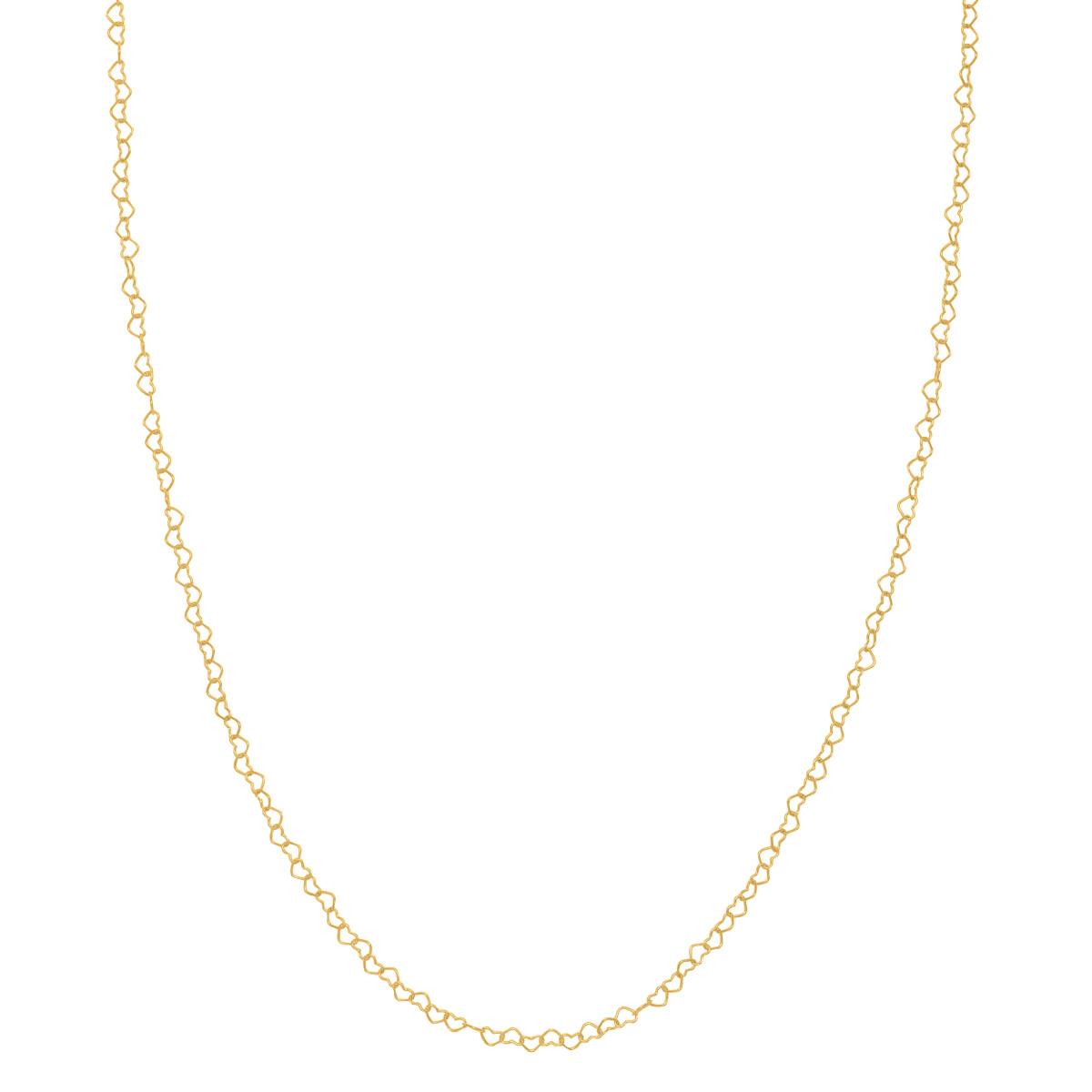 Hyde Park 14KT Yellow Gold Love Heart Chain Necklace-26808 Product Image