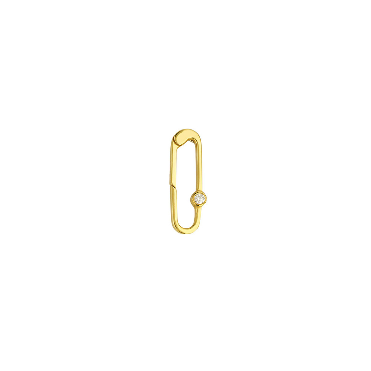 Hyde Park 14KT Yellow Gold Diamond Bezel Paperclip Charm-26826