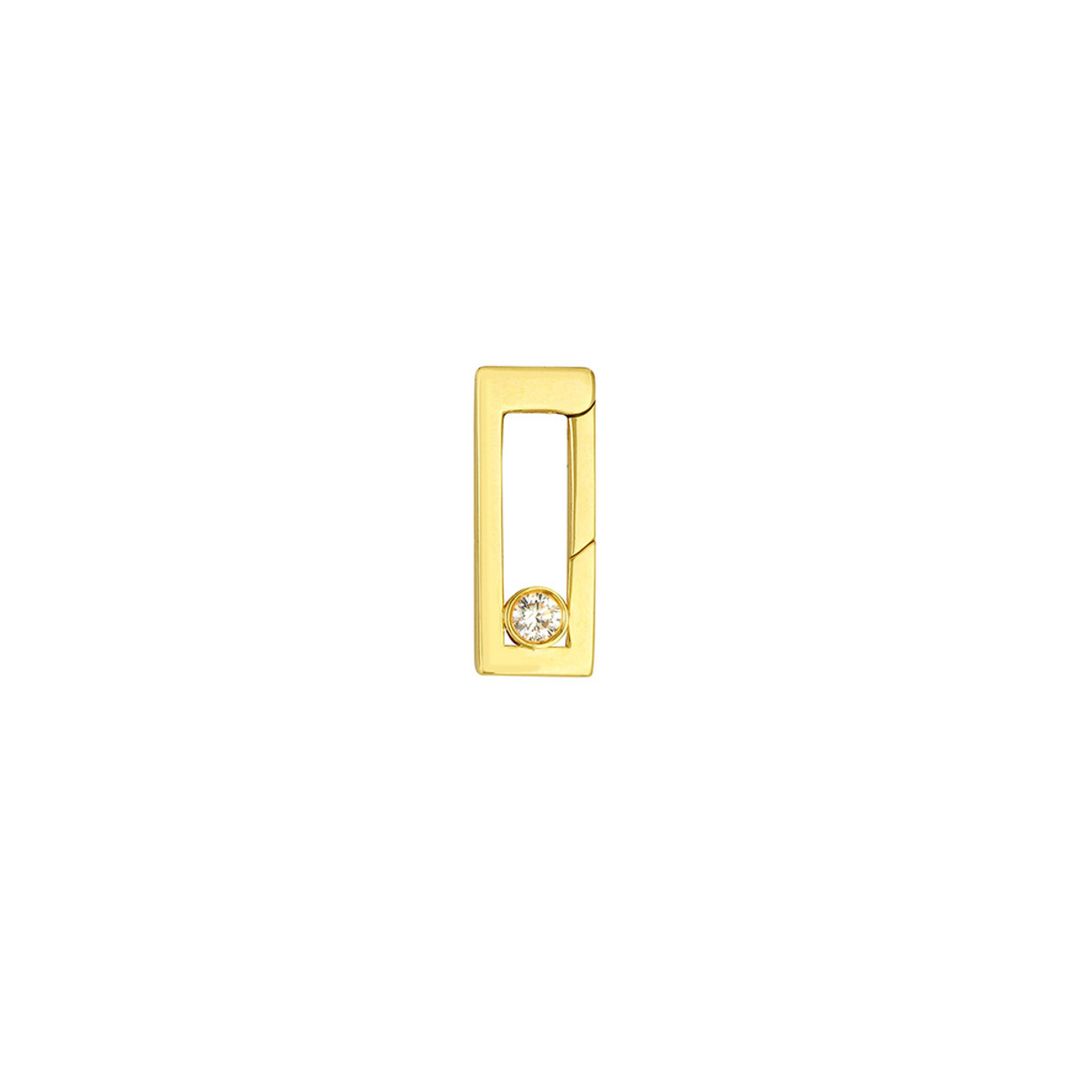 Hyde Park 14KT Yellow Gold Diamond Bezel Rectangular Link Charm-26834 Product Image