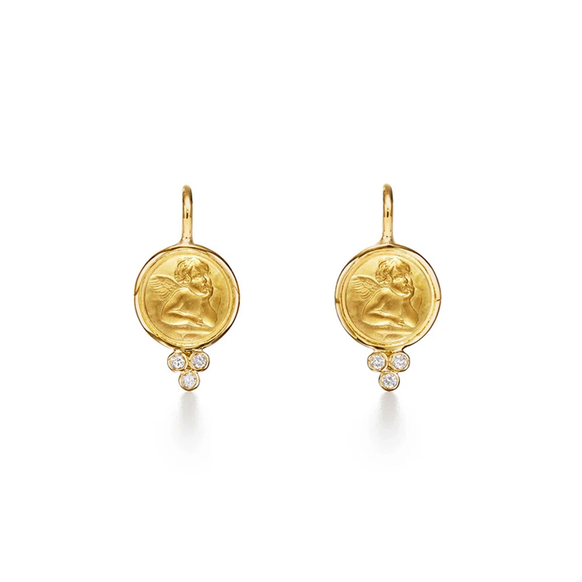 Temple St. Clair 18K Yellow Gold Angel Earring-27130