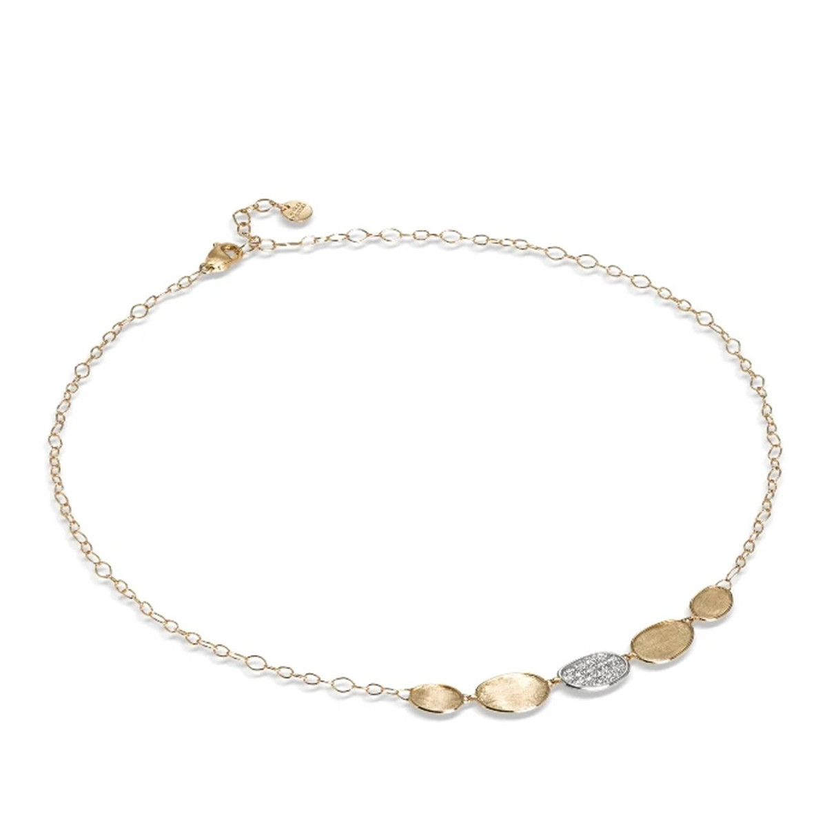 Marco Bicego 18K Yellow Gold Lunaria Diamond Half Collar Necklace-30047 Product Image