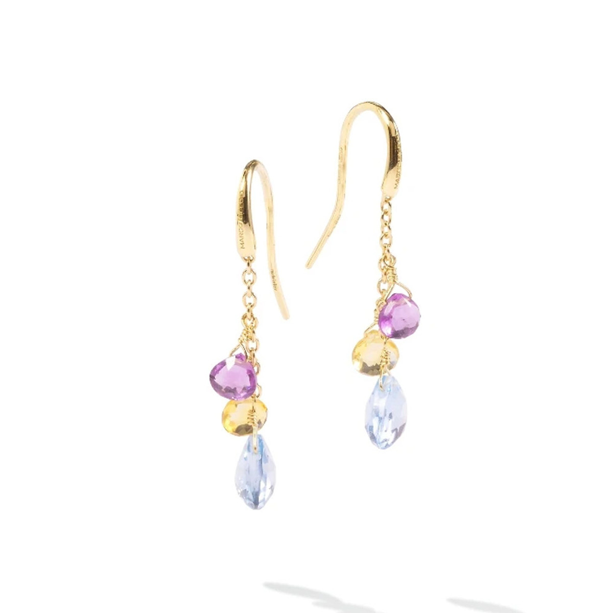 Marco Bicego 18K Yellow Gold Paradise Mixed Topaz Small Drop Earrings-30042 Product Image