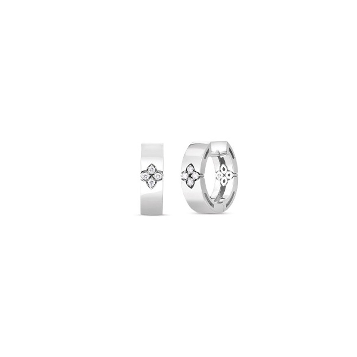 Roberto Coin 18K White Gold Love in Verona Diamond Earring-32766 Product Image