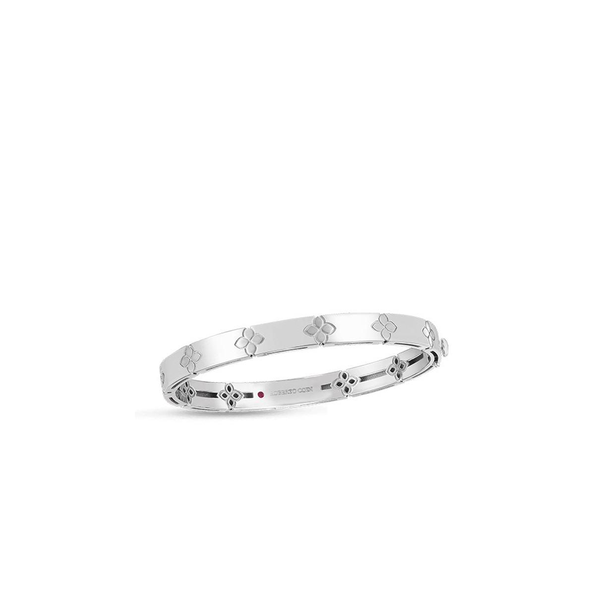 Roberto Coin 18K White Gold Love In Verona Medium Width Bangle-32764 Product Image