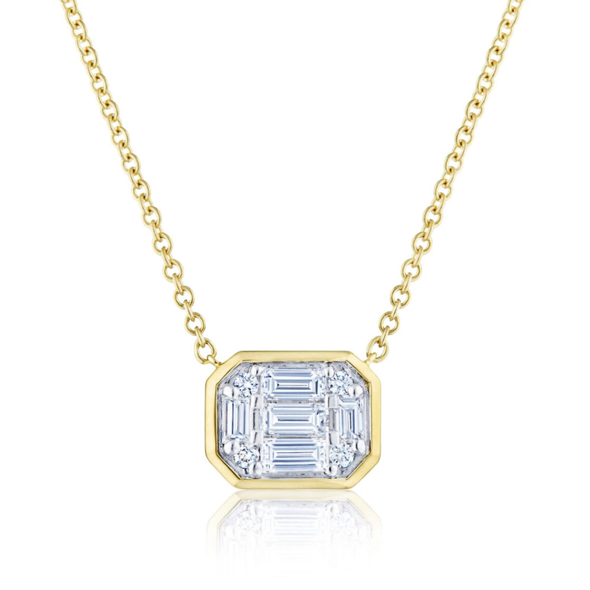 Kwiat 18K Yellow Gold Mosaic Bezel Pendant-33120