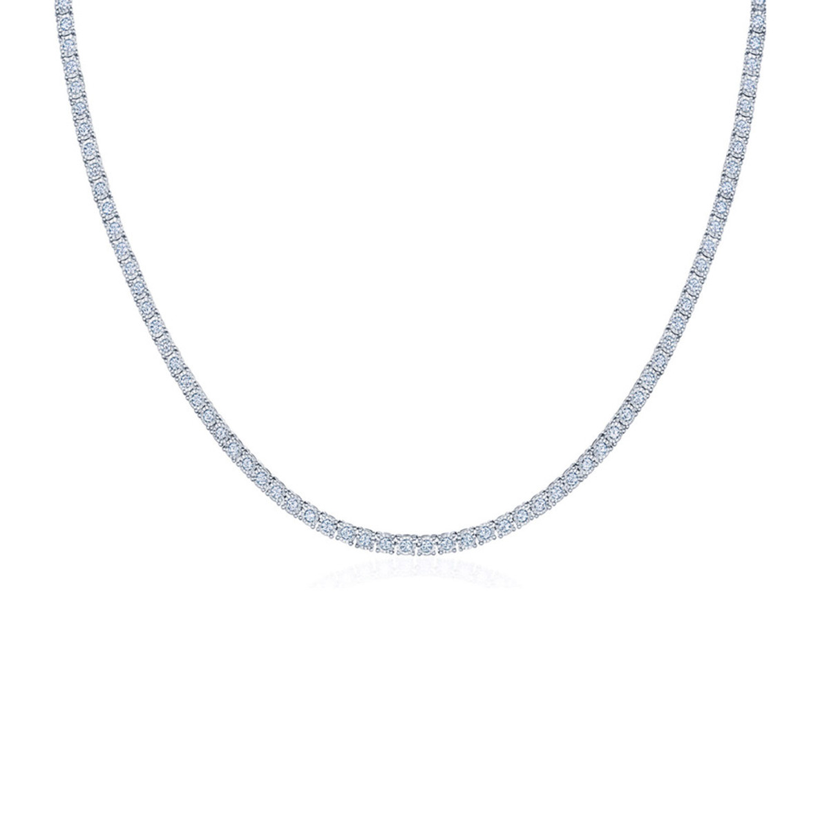 Kwiat 18K White Gold 3.80Ctw Diamond Riviera Necklace-33114