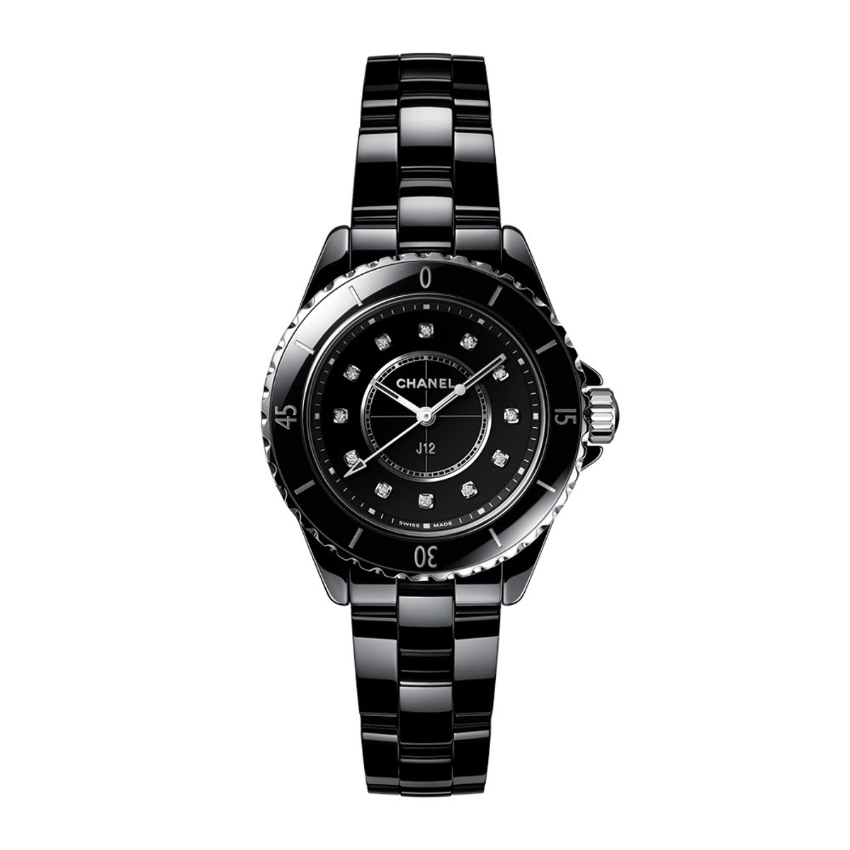 Chanel J12 Quartz Black Ceramic 33mm H5701-35194