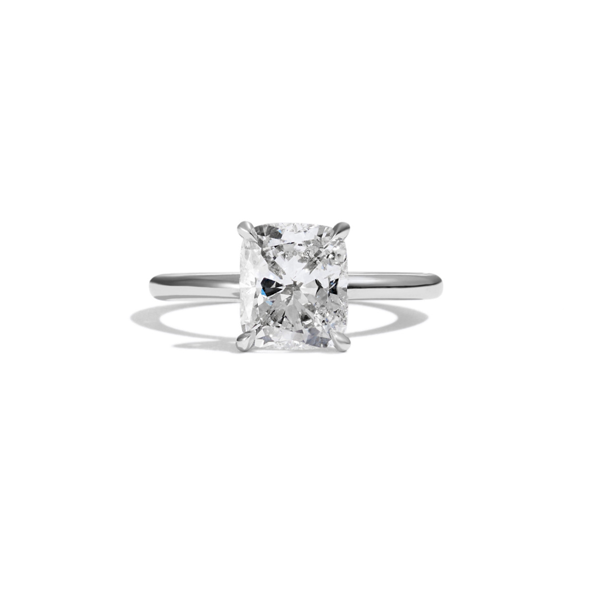 Hyde Park Platinum 2.05 Cushion Cut Diamond Solitaire Engagement Ring-35773