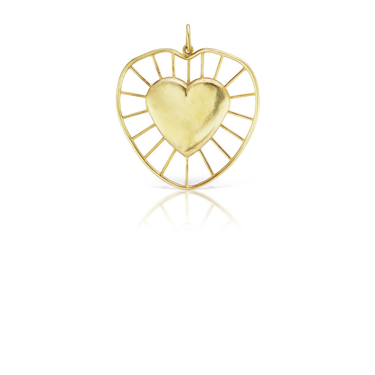Christina Alexiou 18K Yellow Gold Large Radial Heart Charm Product Image