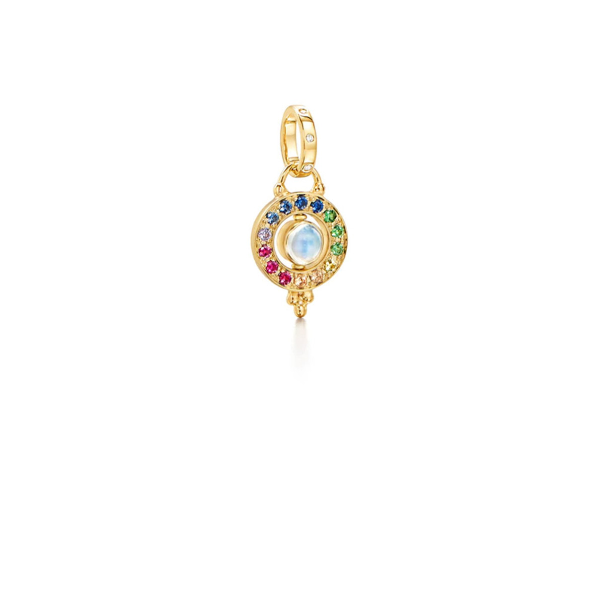 Temple St. Clair 18K Yellow Gold Mini Rainbow Orbit Pendant-38507 Product Image