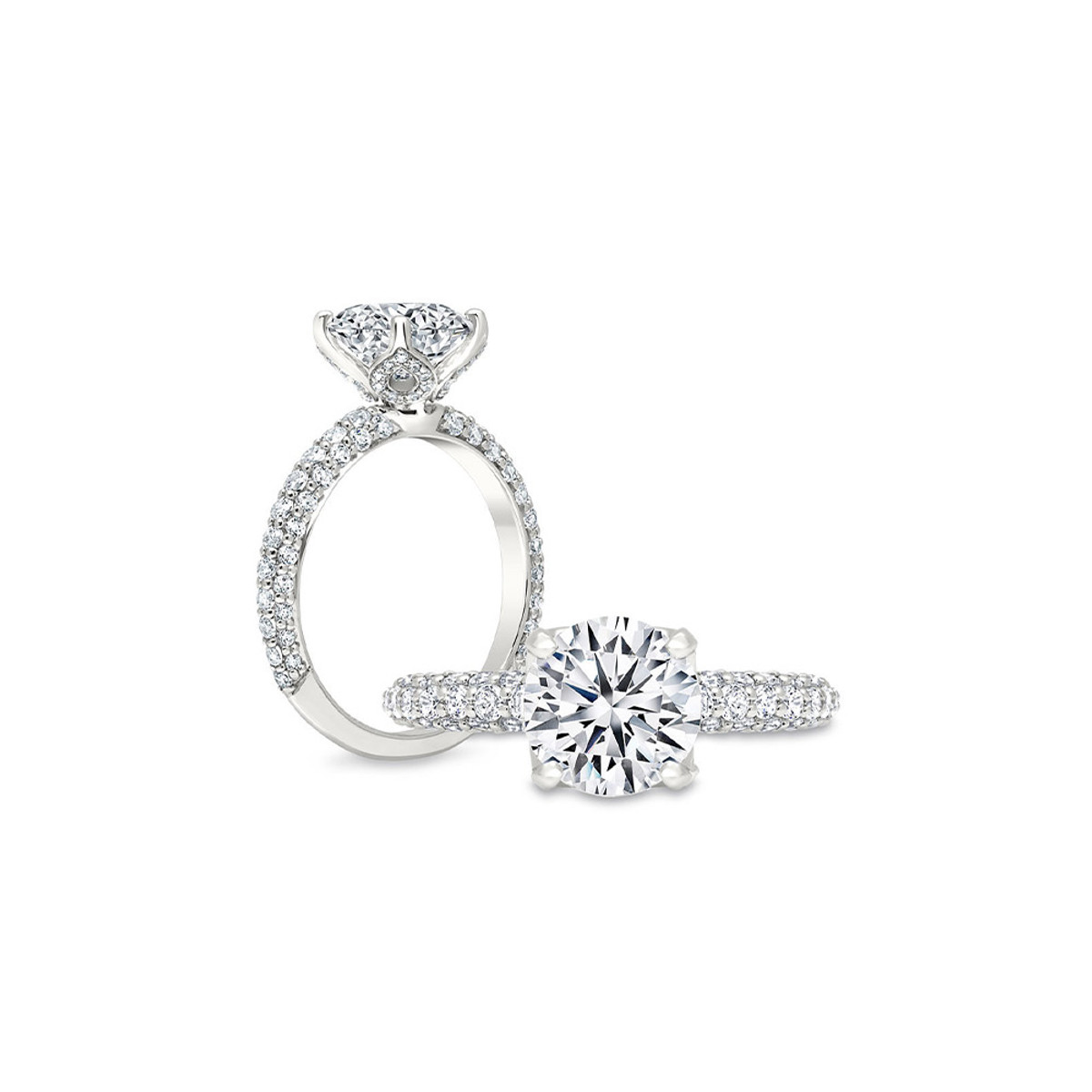 Peter Storm 14K White Gold Diamond Semi-Mount Engagement Ring-39093