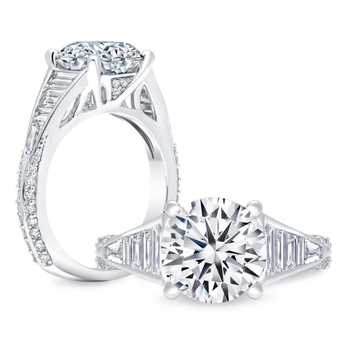 Peter Storm 14K White Gold Diamond Semi-Mount Engagement Ring-39095 Product Image