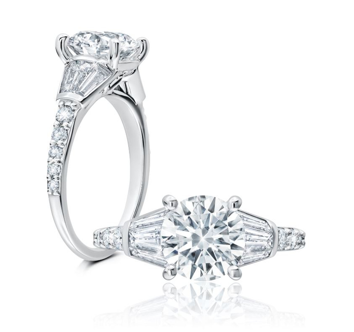 Peter Storm 14K White Gold Diamond Semi-Mount Engagement Ring-39112 Product Image