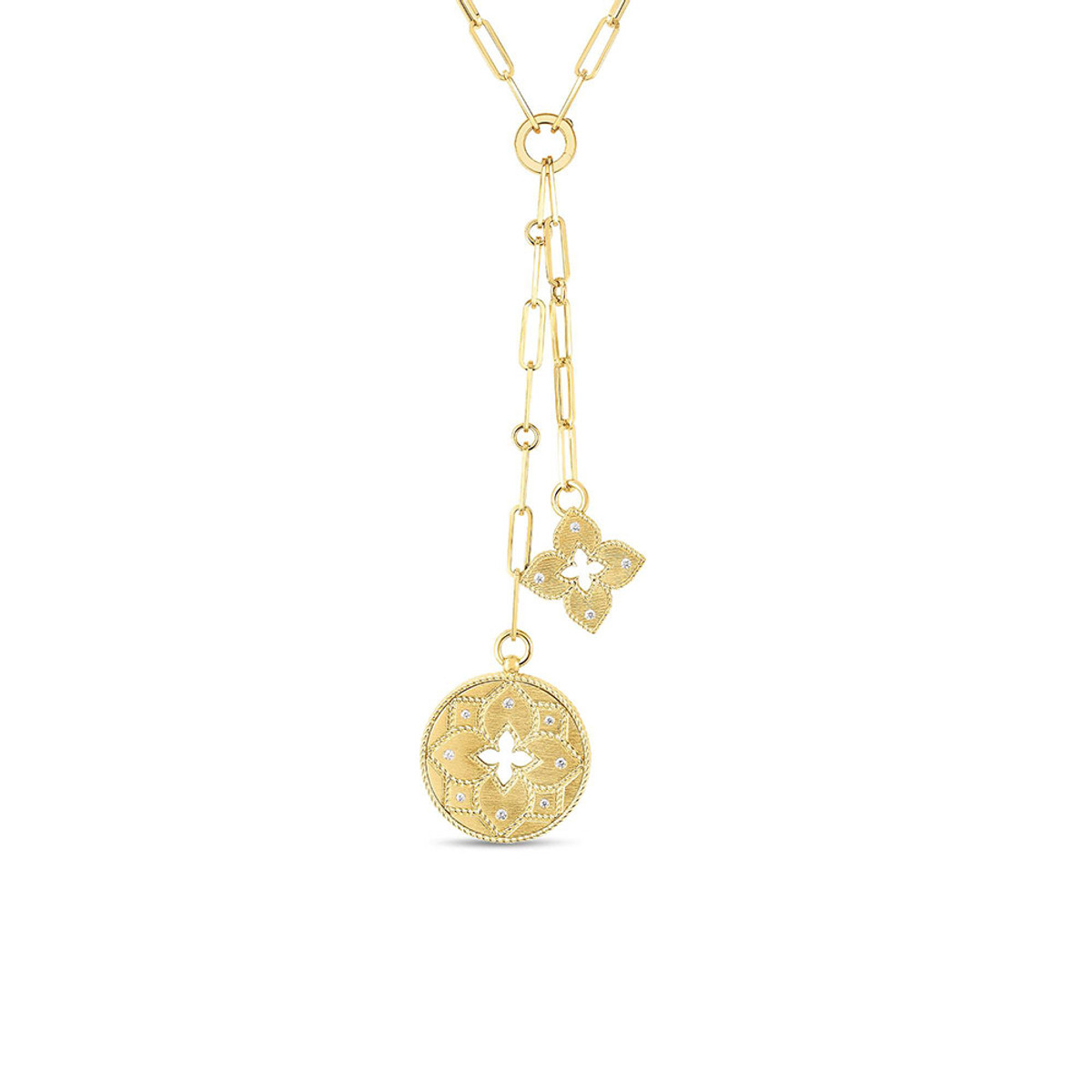 Roberto Coin 18K Yellow Gold Venetian Princess Double Medallion-39938 Product Image