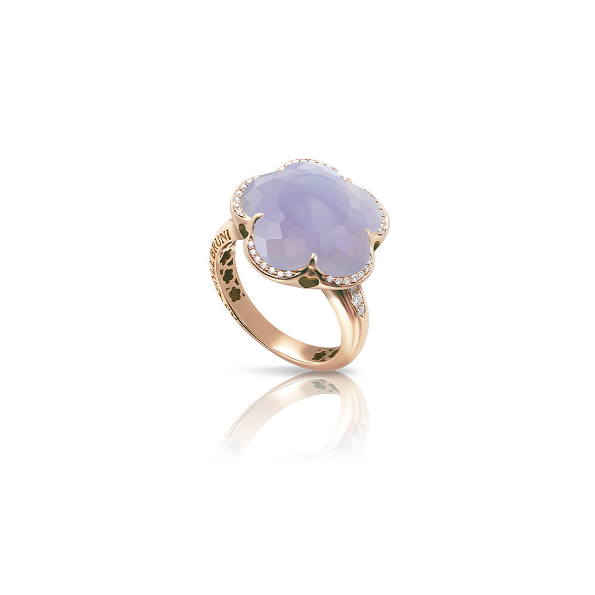 Pasquale Bruni 18K Rose Gold Chalcedony and Diamond Bon Ton Ring-42360 Product Image