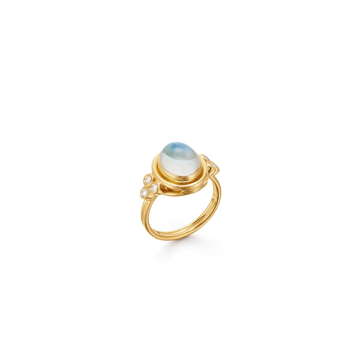 Temple St. Clair 18K Yellow Gold Blue Moonstone Temple Ring-42660