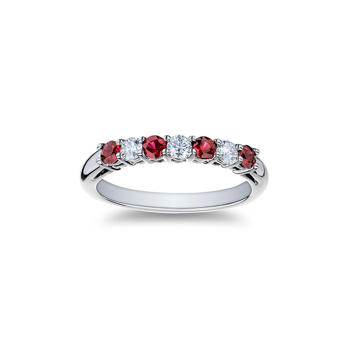 Hyde Park Collection Platinum Diamond and Ruby Band-43308