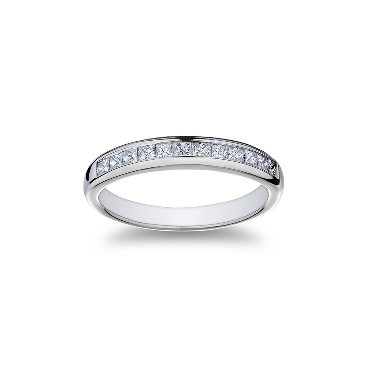 PLATINUM DIAMOND BAND 12PRINCESS=0.48CTTW-43295