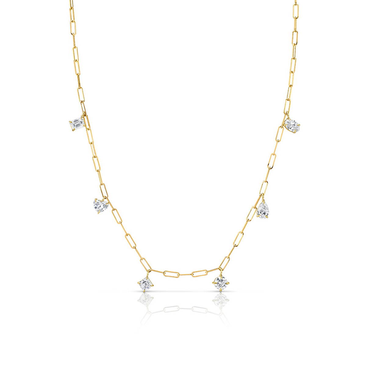 Hyde Park Collection 18K Yellow Gold Diamond Charm Necklace-44006