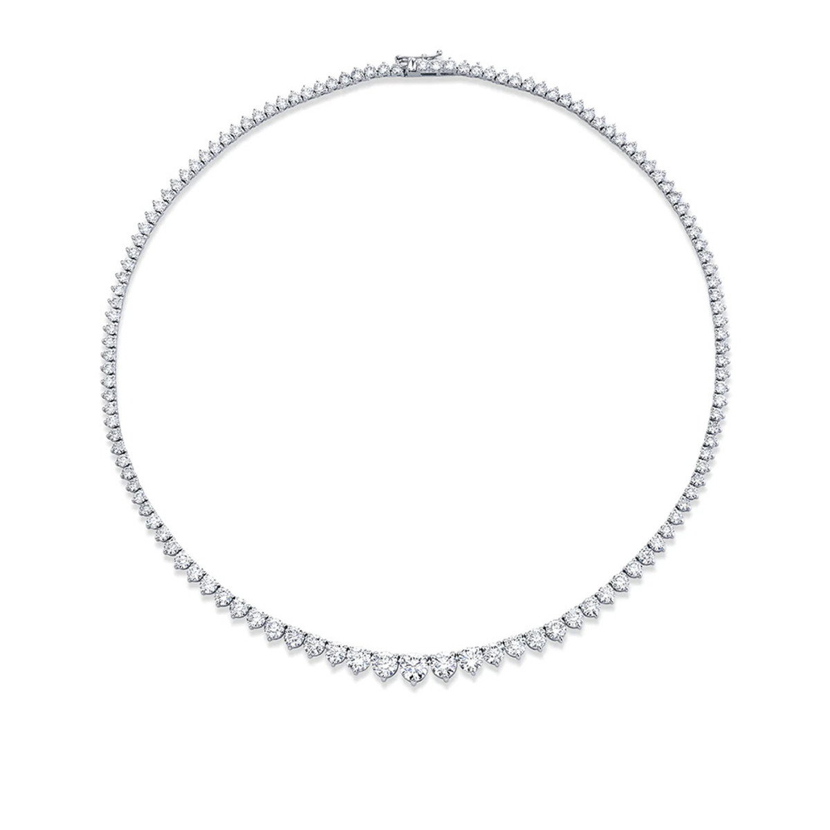 Hyde Park Collection 18K White Gold Diamond Riviera Necklace-43999