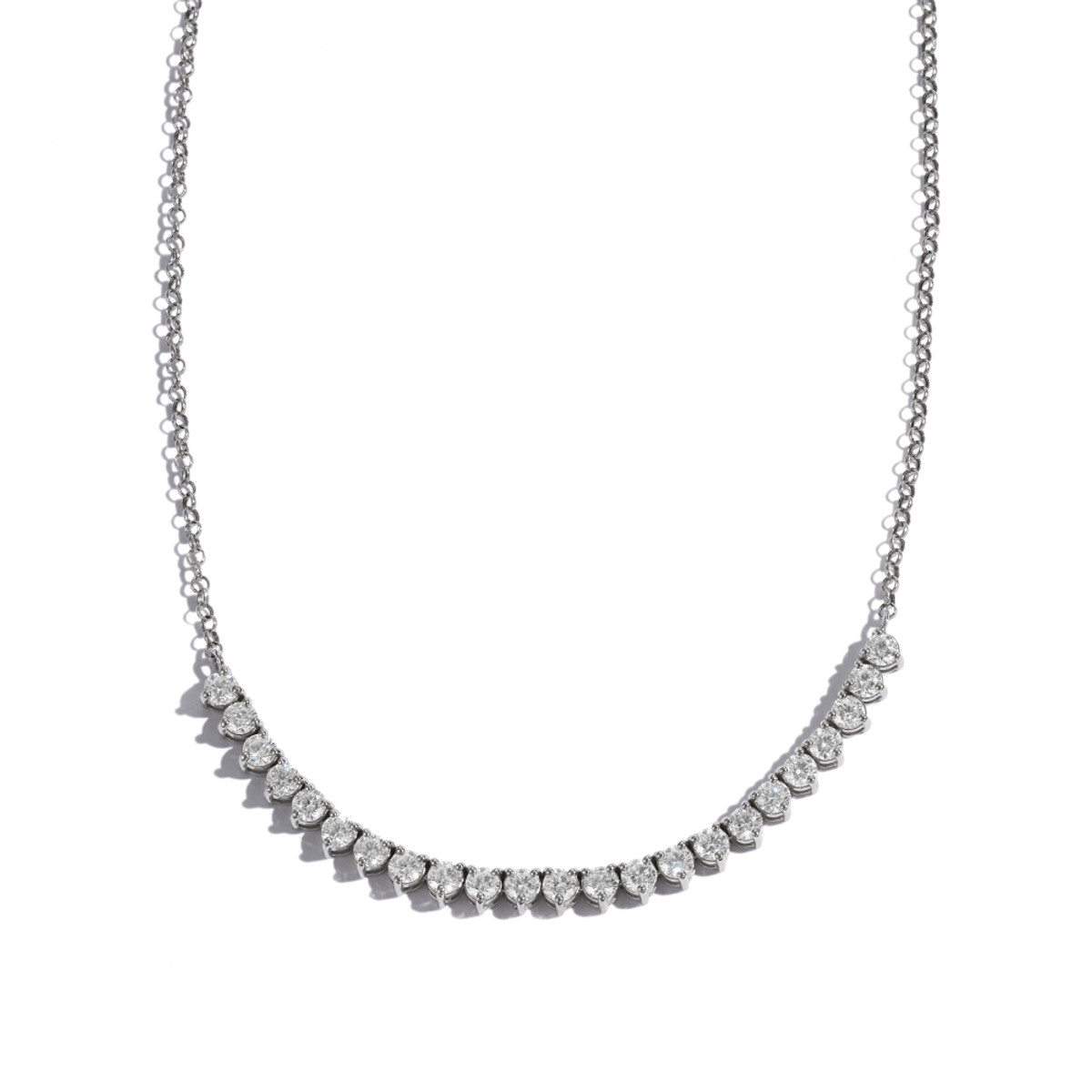 Hyde Park 18k White Gold 23-Round Floating 2.79ct Diamond Necklace-44018 Product Image