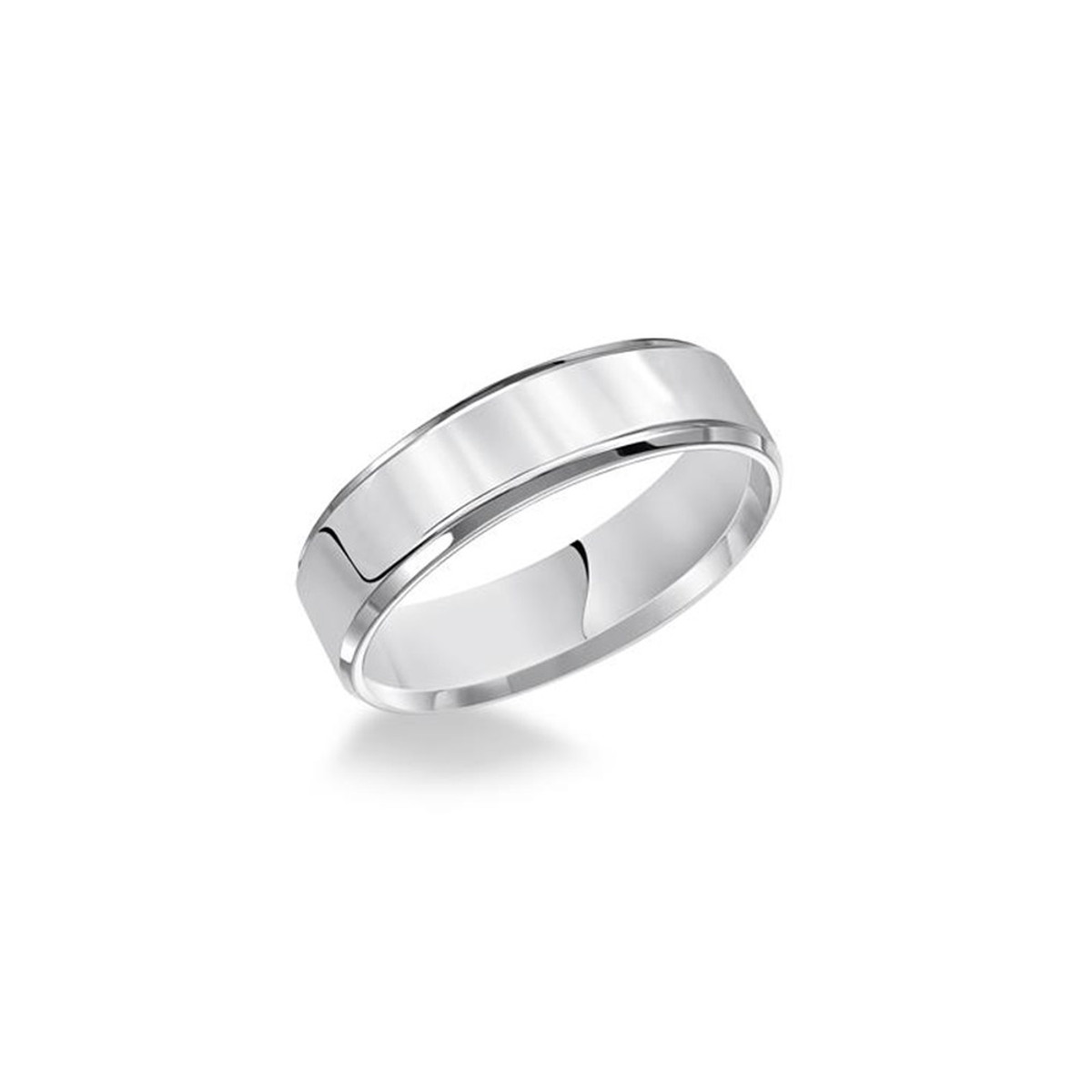 Hyde Park Collection Platinum Bevel Edge Band-44263 Product Image