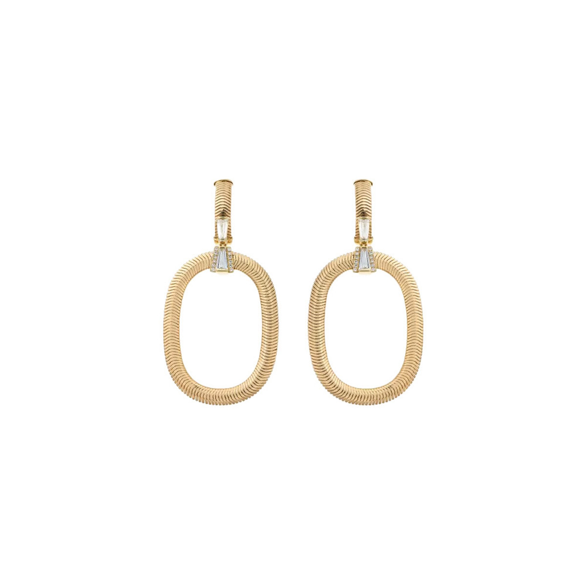 Nikos Koulis 18K Yellow Gold Feelings Diamond Earrings-44447 Product Image