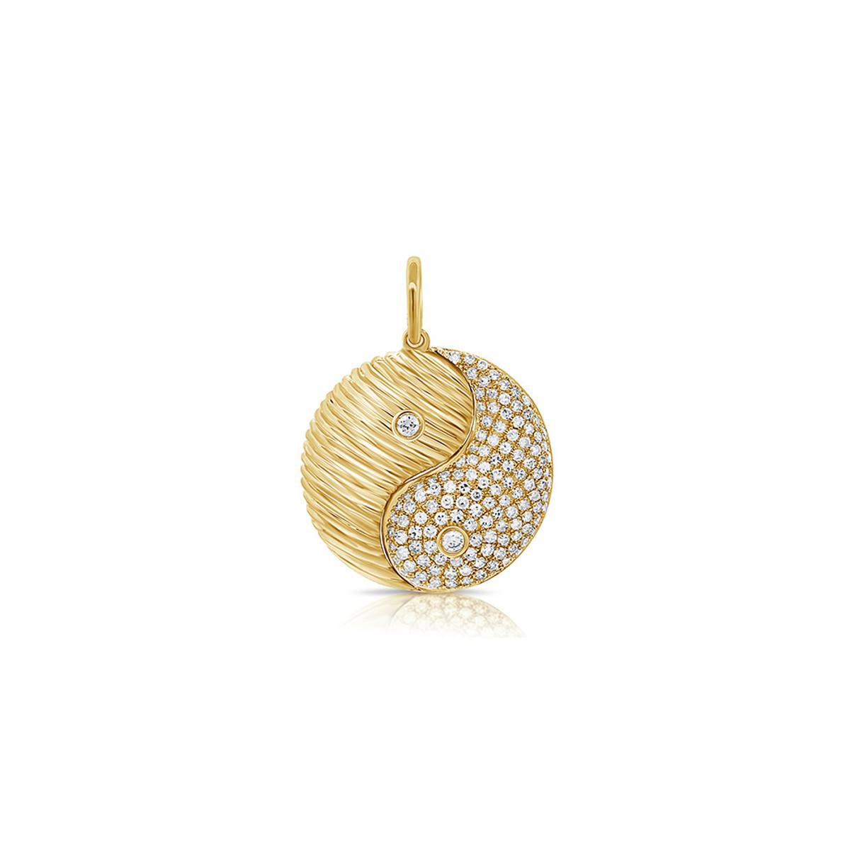 Hyde Park Collection 14K Yellow Gold Yin & Yang Diamond Charm-44533 Product Image