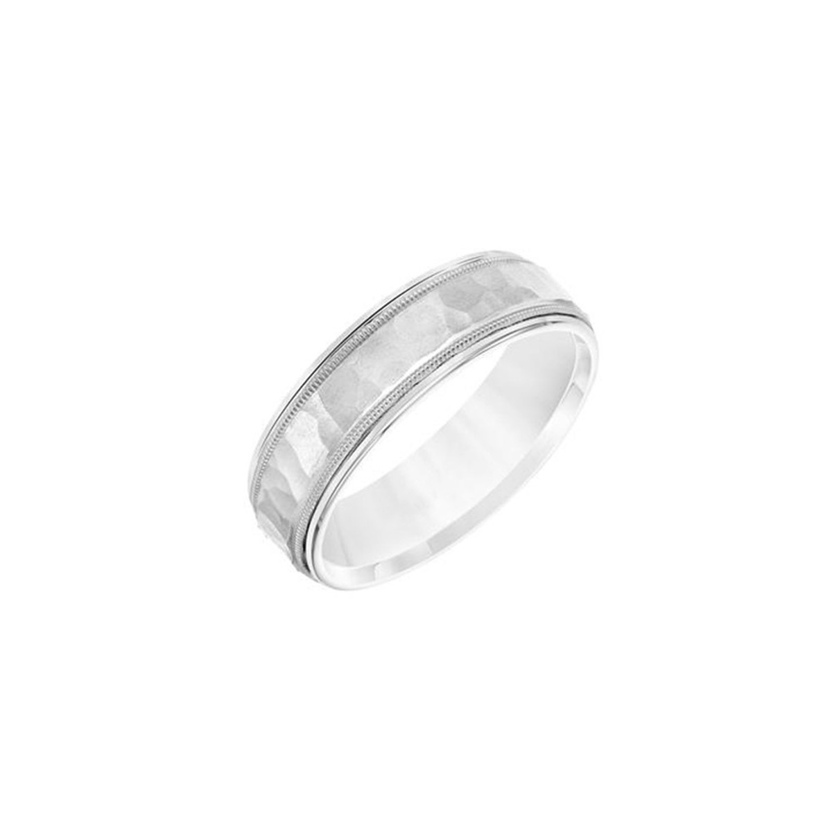 Hyde Park Collection Platinum Round Edge Band-45338 Product Image