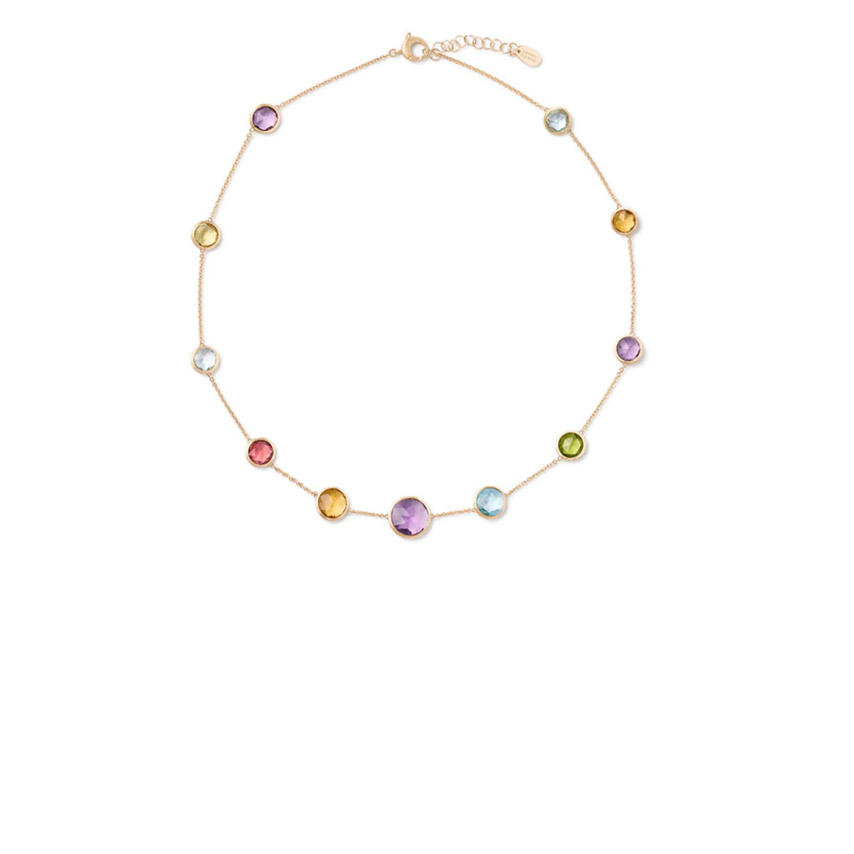 Marco Bicego 18K Yellow Gold Jaipur Color Collection Mixed Gemstone Small Bead Necklace-45508 Product Image
