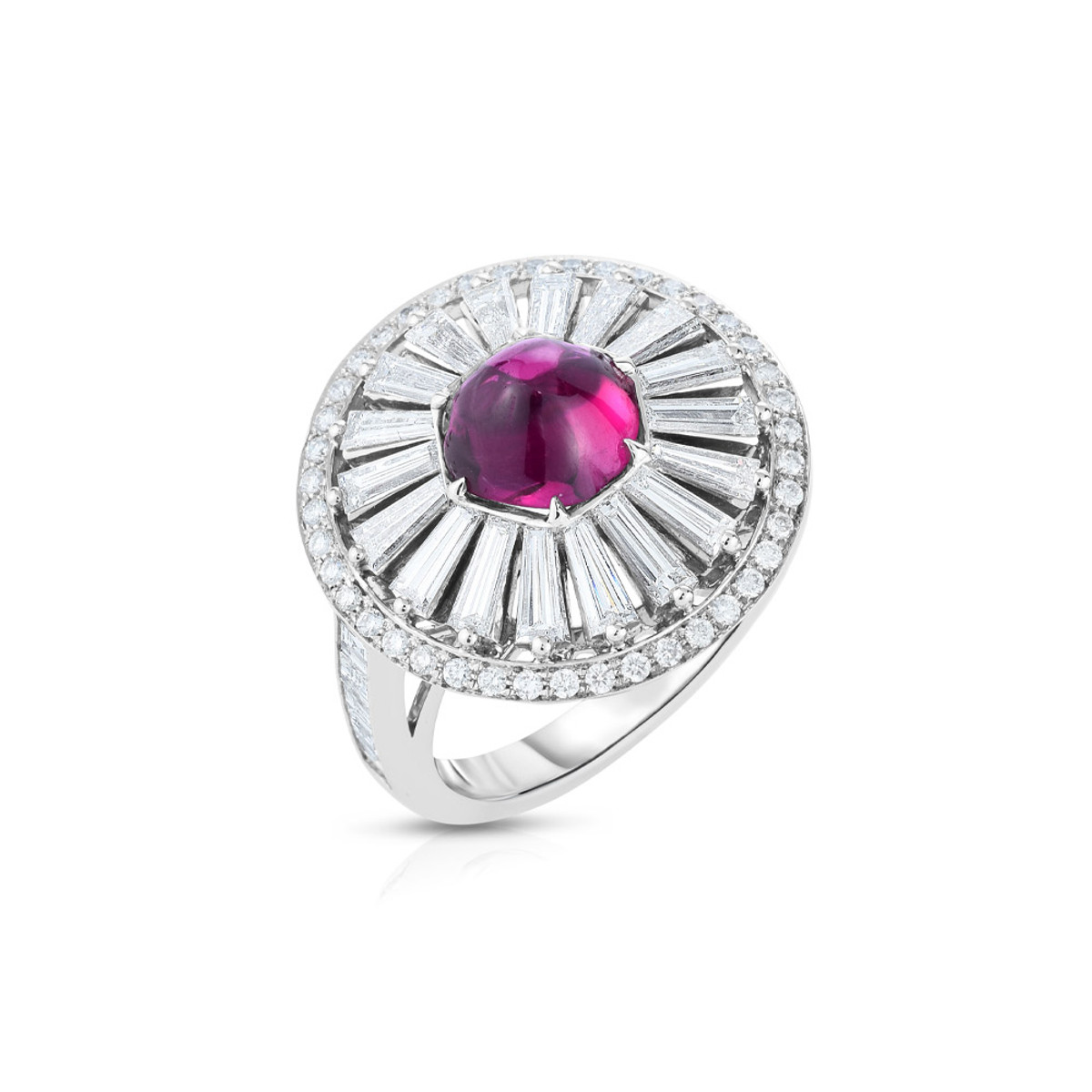 Hyde Park Collection Platinum Ruby and Diamond Ring-46977 Product Image