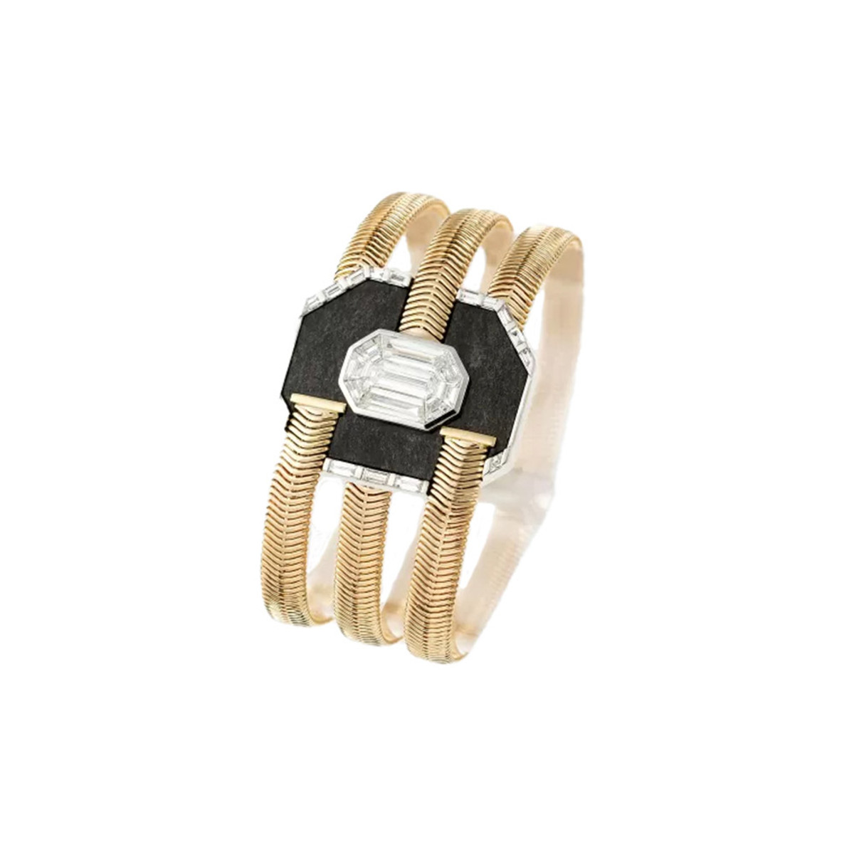 Nikos Koulis 18K Yellow Gold Feelings Cuff Bracelet-47803 Product Image