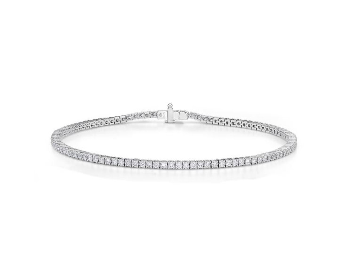 18KW 7" DIAMOND TENNIS BRACELET 3.56CTTW-42197