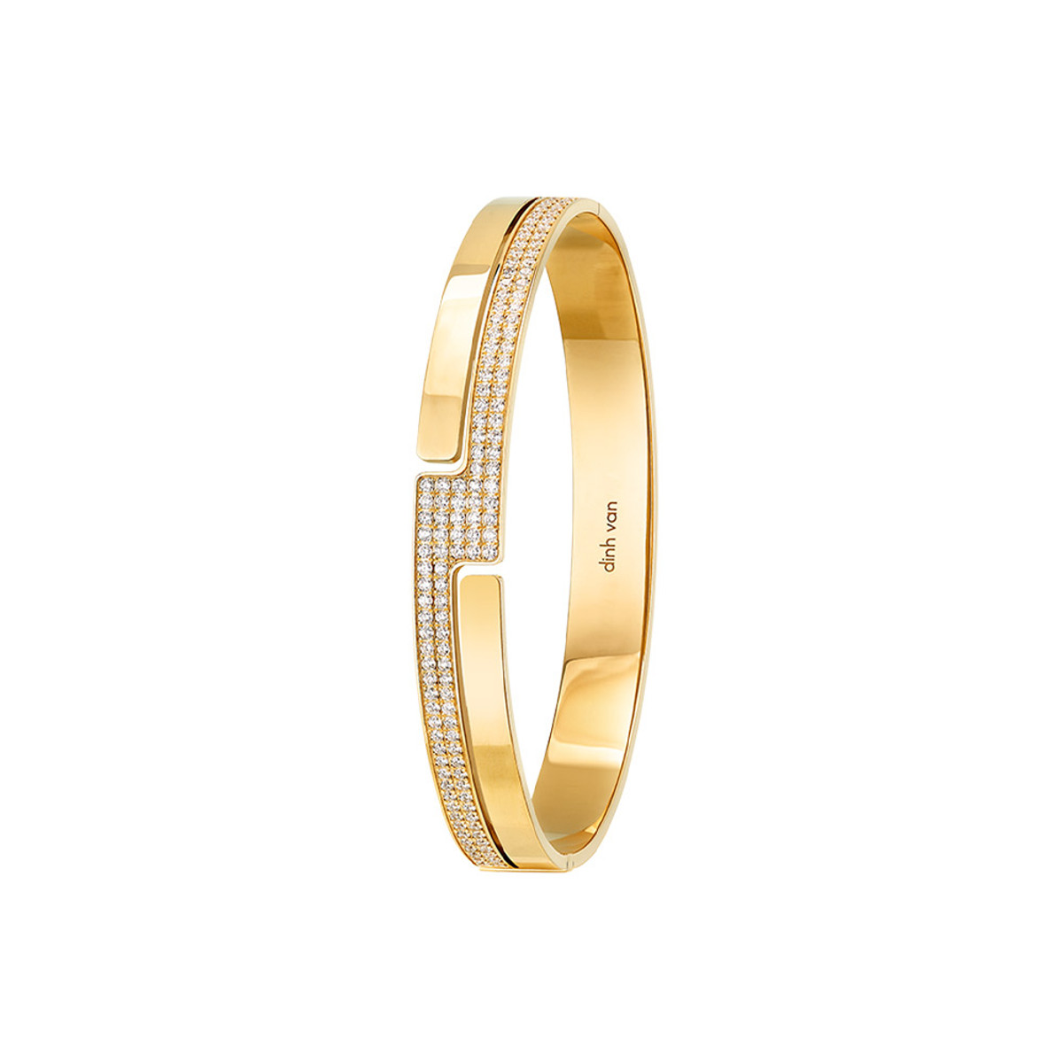 18KY SEVENTIES MEDIUM DIAMOND BANGLE-43084 Product Image