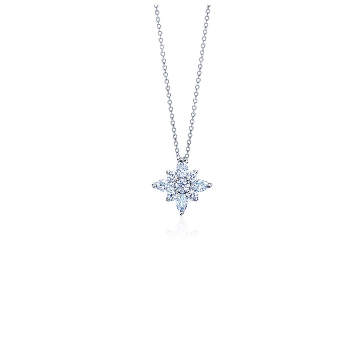 Kwiat 18K White Gold Diamond Star Pendant-51834