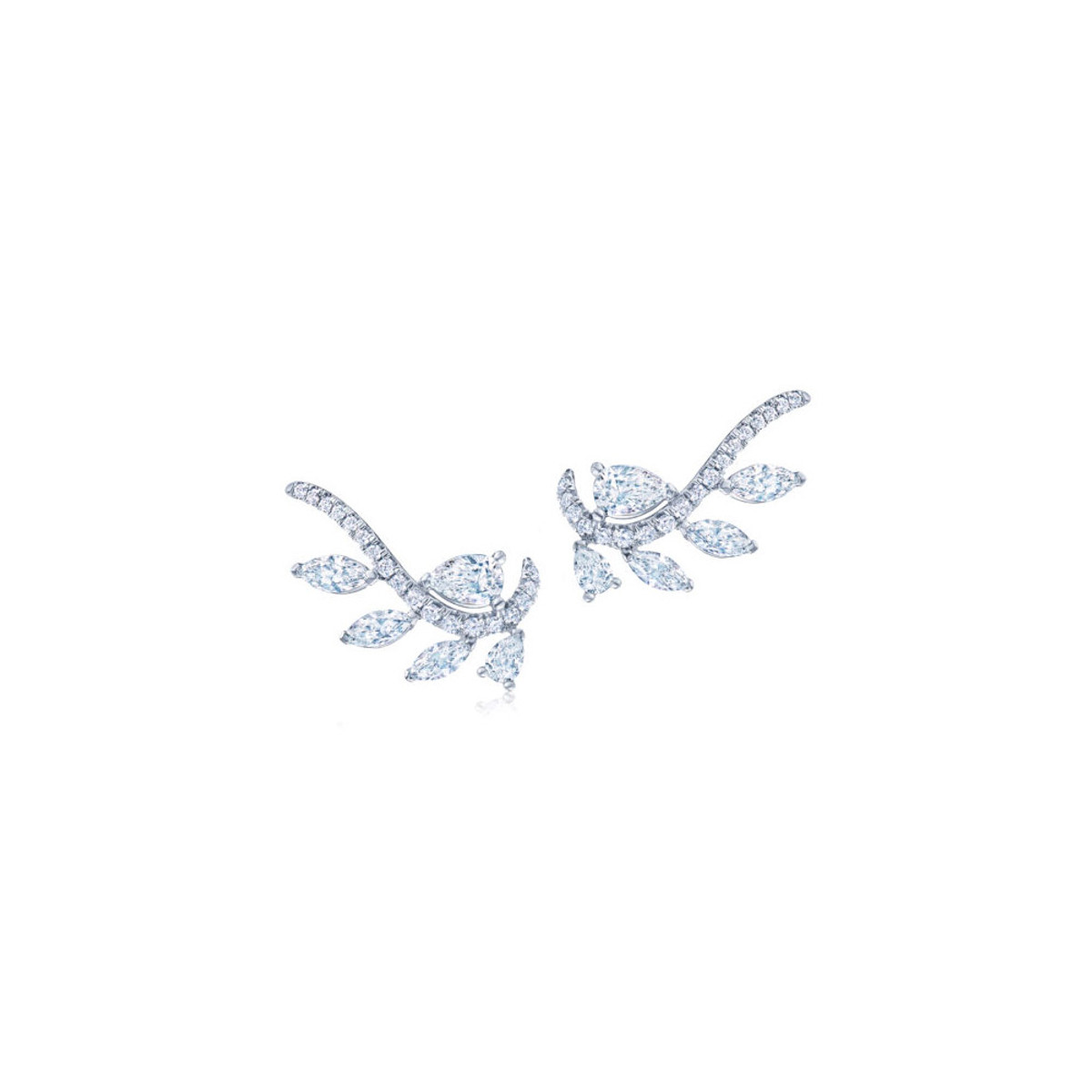 Kwiat 18K White Gold Vine Collection Diamond Earrings-51867 Product Image